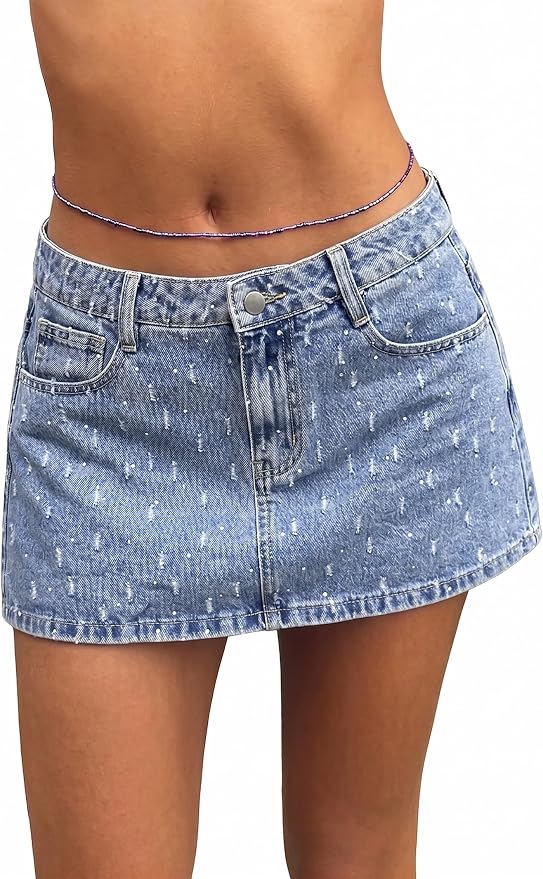 Hole Blue Skorts