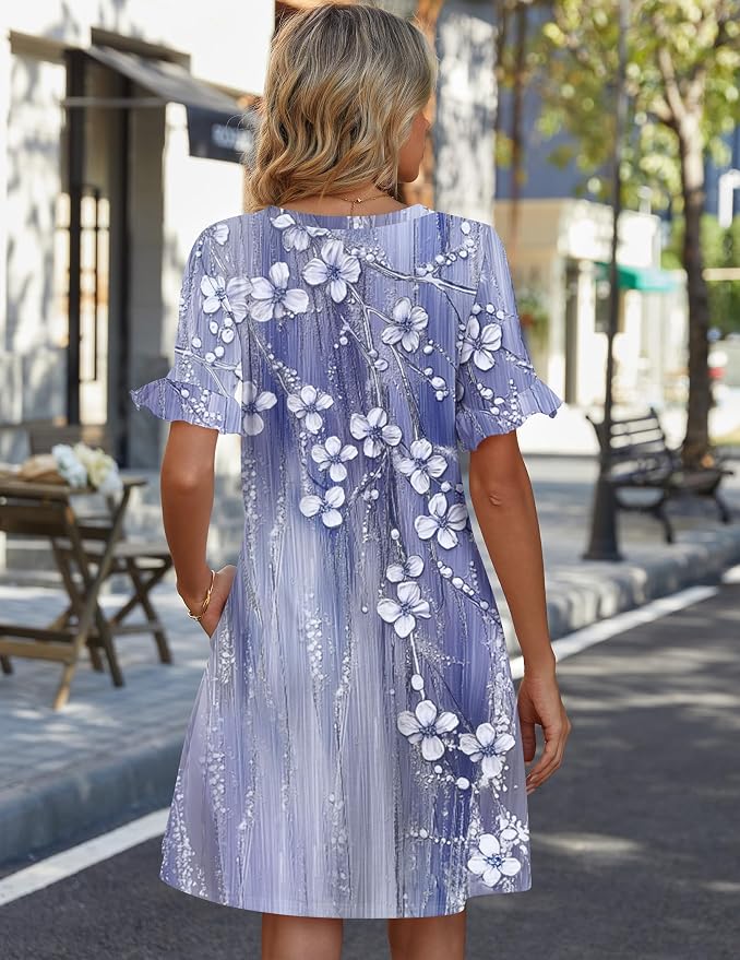 Grey Floral-printed