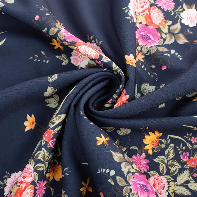 Multi Flowers Navy Blue