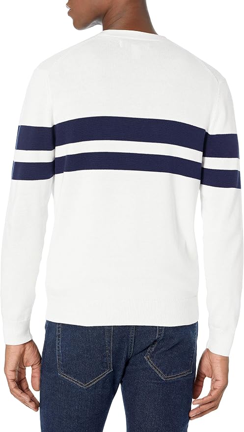 Navy White Rugby Stripe