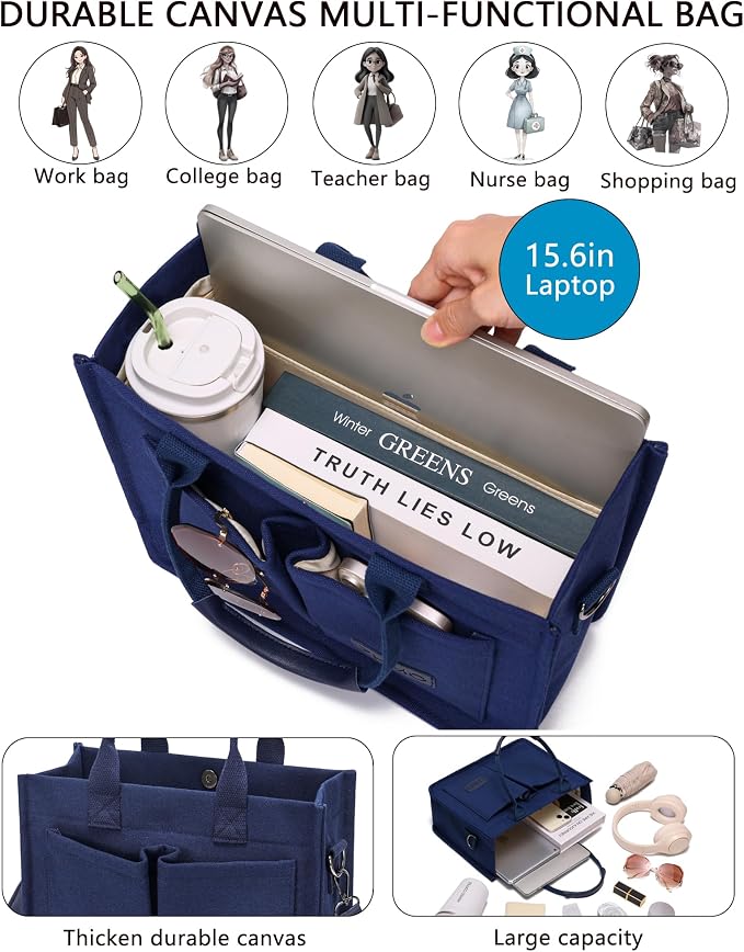 Navy Blue With Compartments
