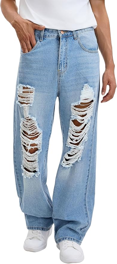 D#light Blue Ripped
