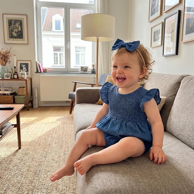Smocked Denim
