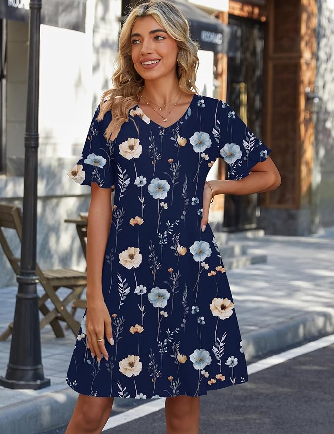 Dark Blue Floral