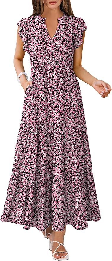 Floral Black Pink