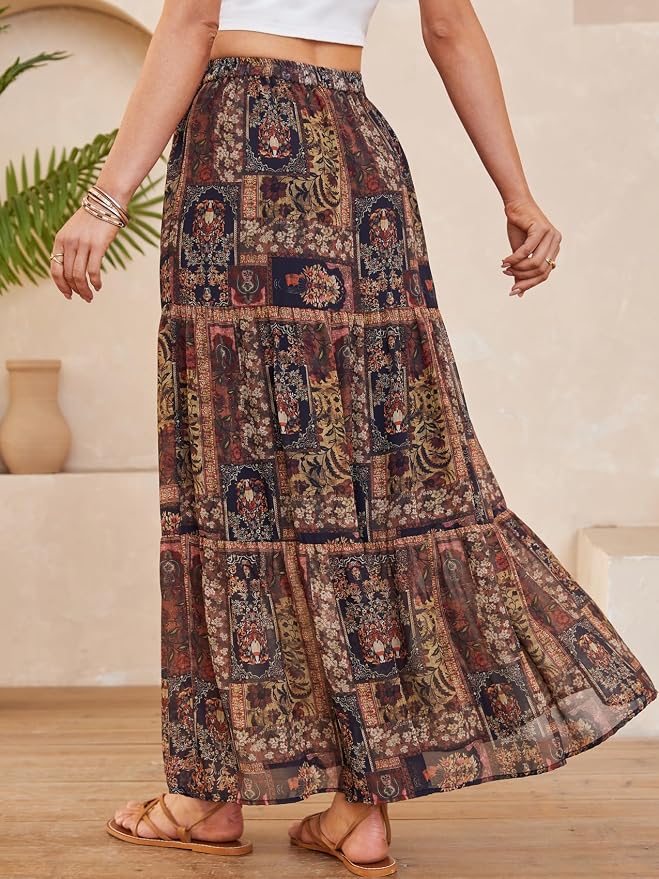 Navy Brown Ethnic