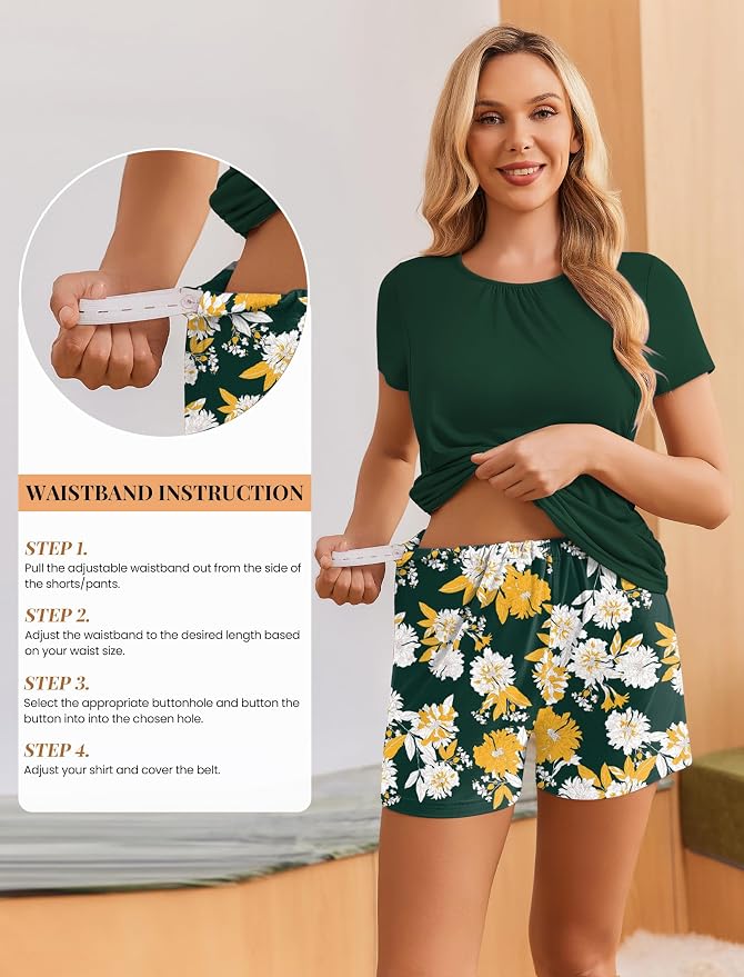 A Floral Dark Green