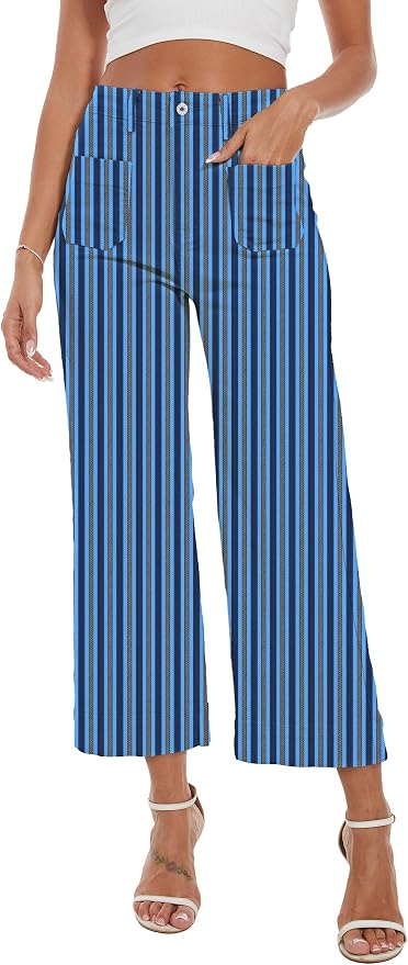 Wide Striped Blue