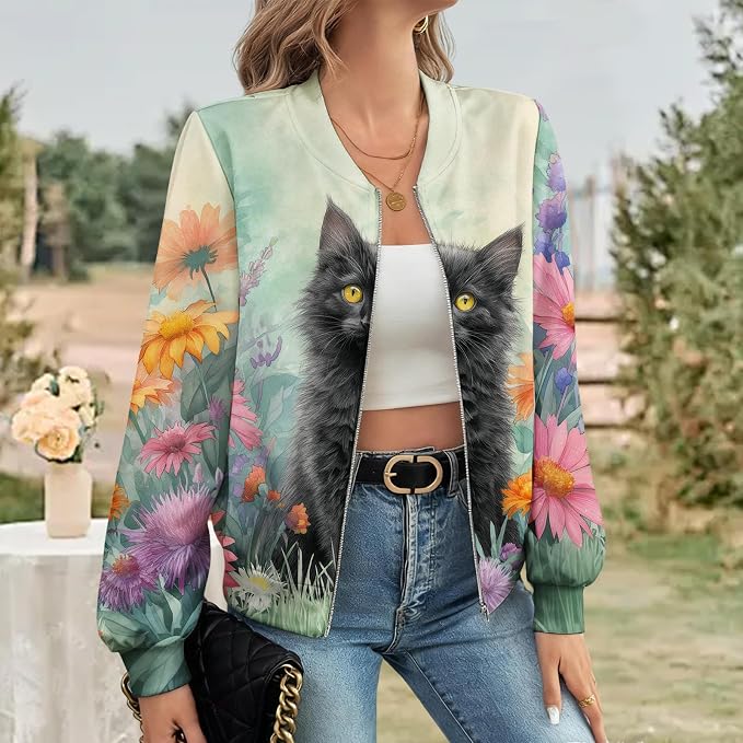 Cat Green Black