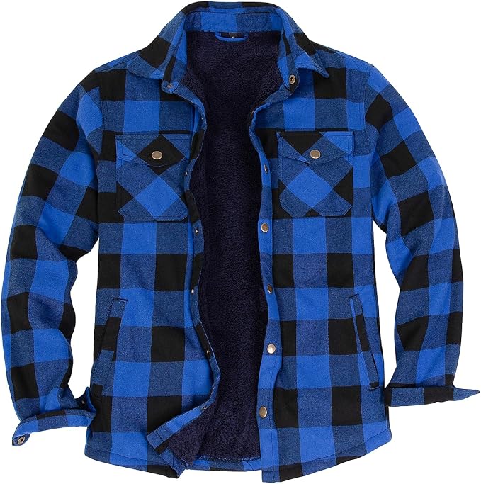 Sherpa Lined Buffalo Plaid Blue
