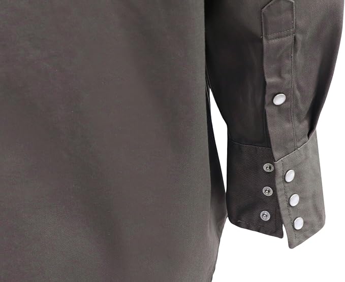 Pearl Snap Charcoal Gray