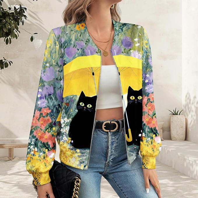 Cat Yellow Purple