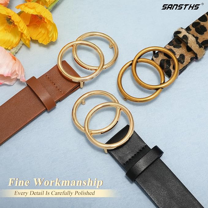 3 Pack-black+brown+leopard