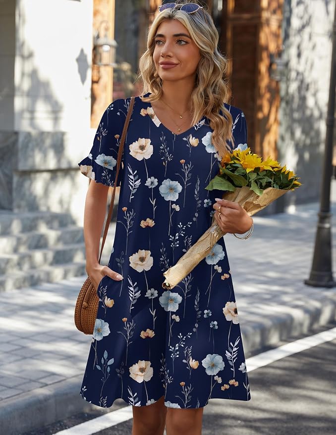 Dark Blue Floral
