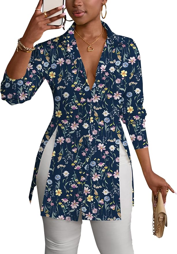 Navy Blue Print