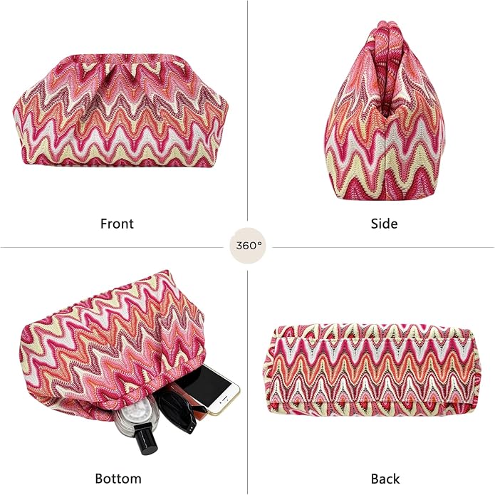 Pink Orange Moroccan Cloud Clutch