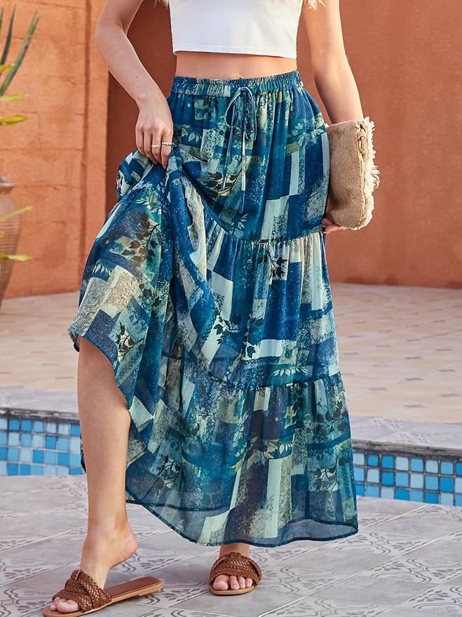 Blue White Geometric