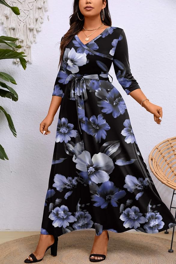 4-black Floral