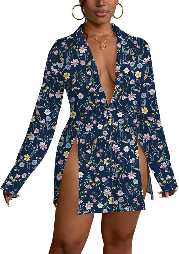 Navy Blue Print