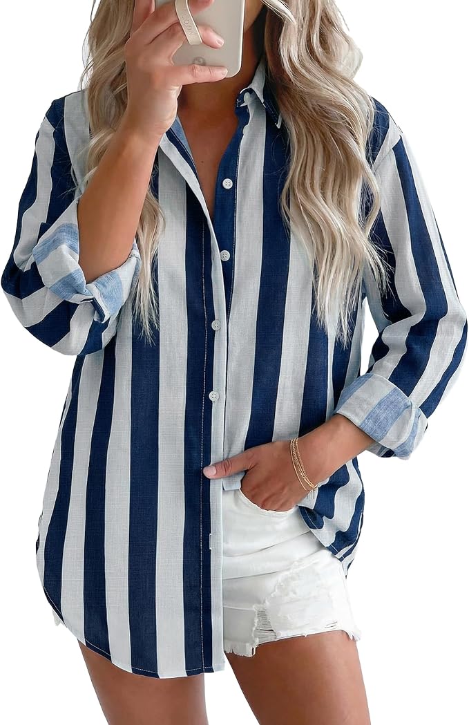 Navy Blue Striped