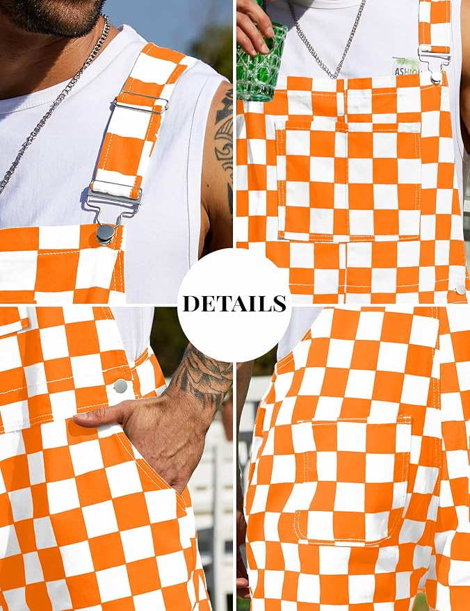 Orange and White Checkered
