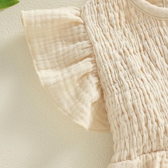 Smocked Beige