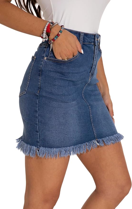 Raw Hem Blue