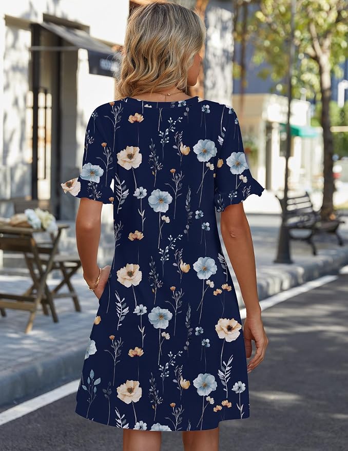 Dark Blue Floral