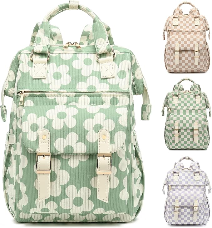 Corduroy Flowers Green