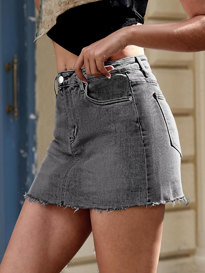 Grey Black Denim