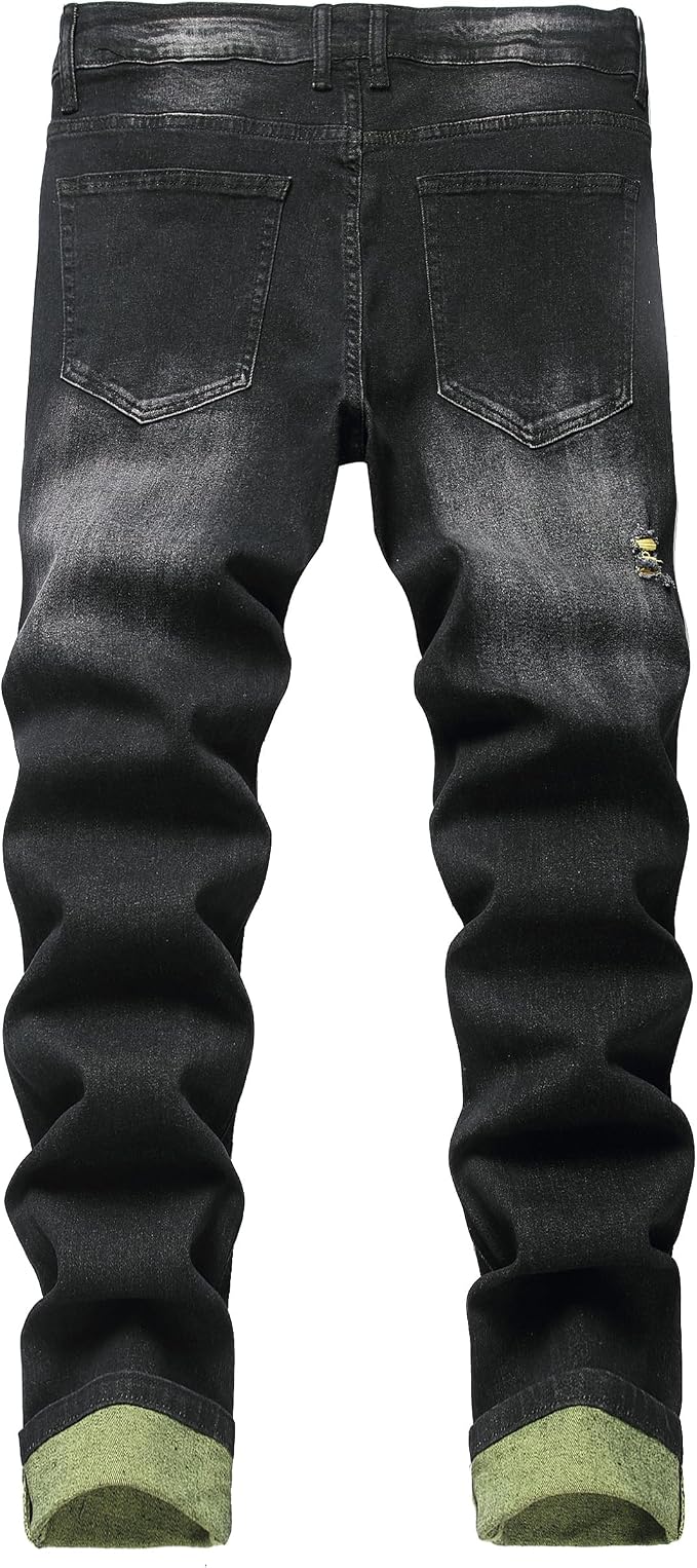 C#black Yellow Jeans