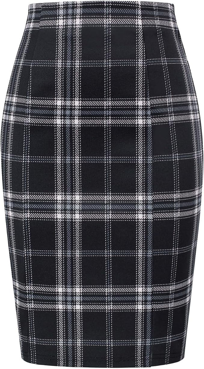 Plaid Black White