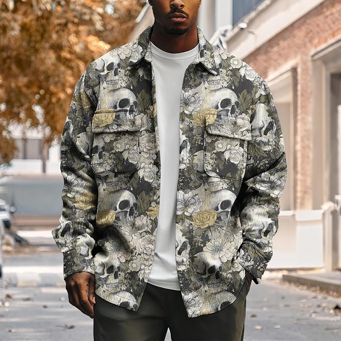 Skull Floral Grey