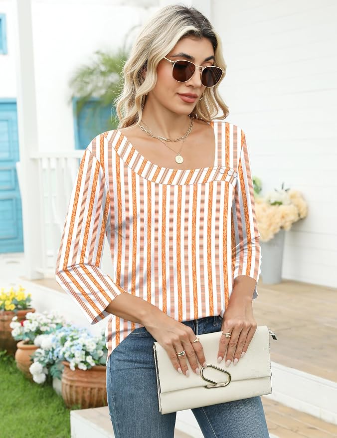 2-orange-white Stripes