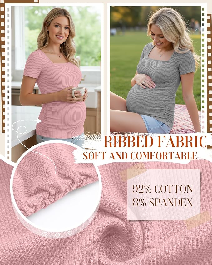 Heather Gray, White, Light Blue, Pink