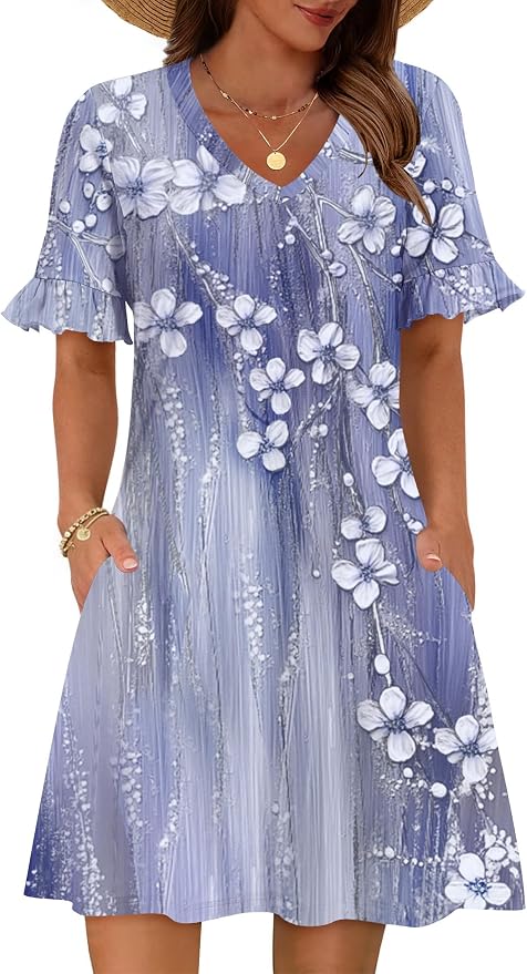 Grey Floral-printed