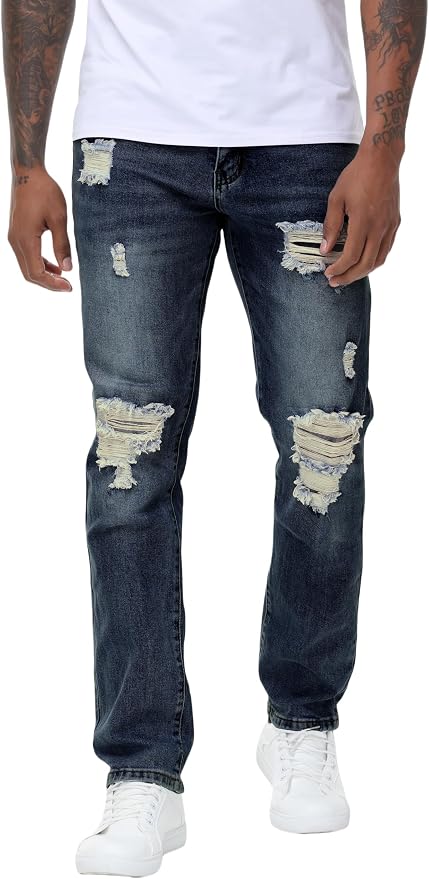 B#dark Blue Ripped