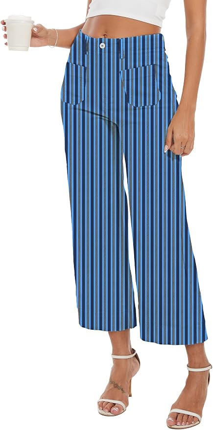 Wide Striped Blue