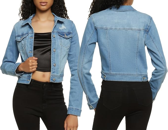 Light Blue Cute Jackets for Women 70
