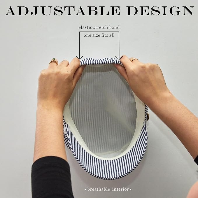 Cotton Pinstripes - Navy