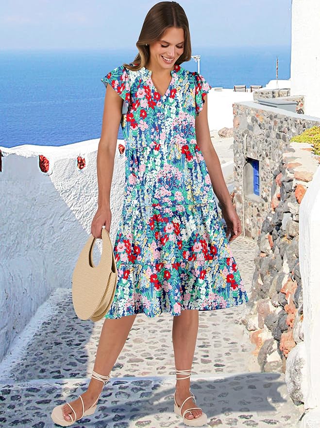 Pink Yellow Navy Floral