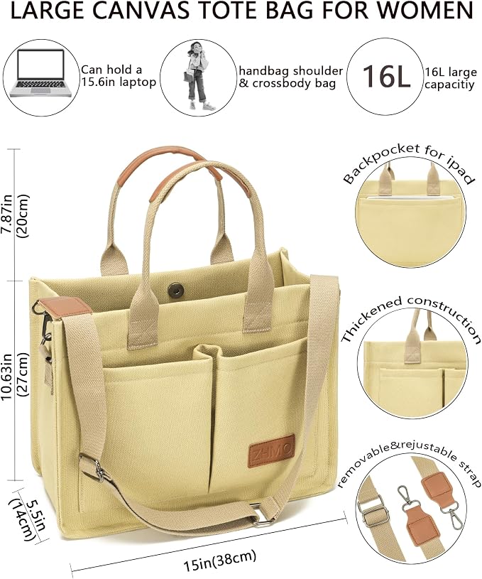 Canvs Cute Khaki With Compartments
