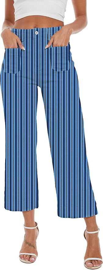 Wide Striped Blue
