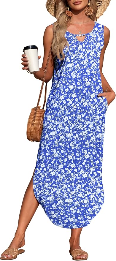 Floral Blue White