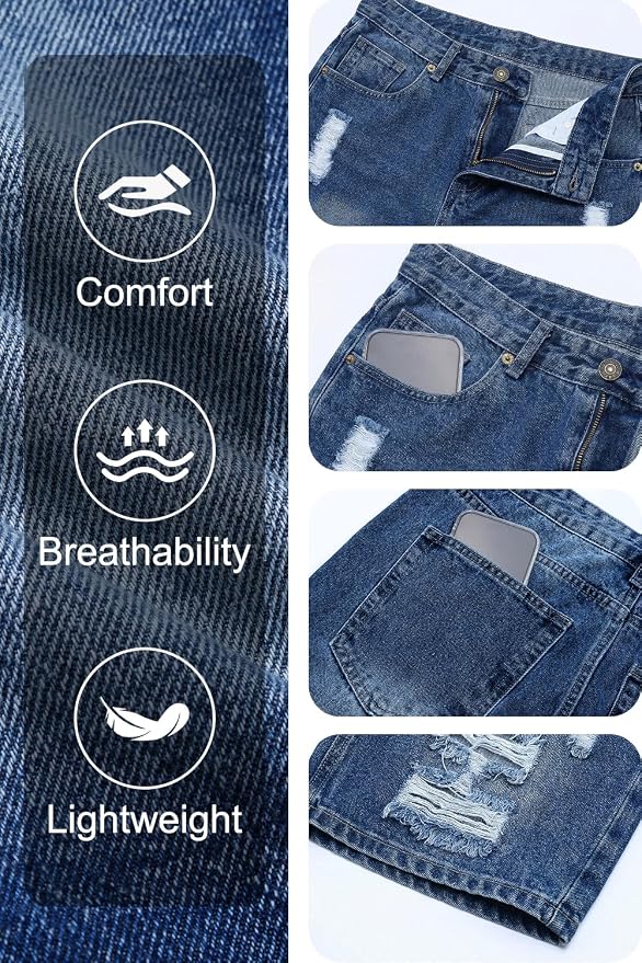 Dark Blue Ripped