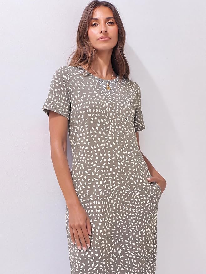 Khaki Polka Dot