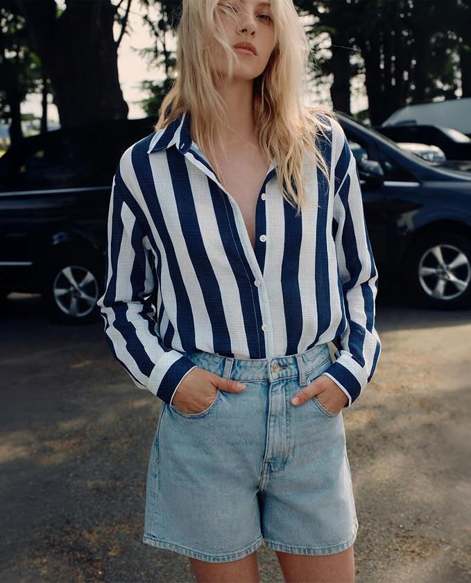 Navy Blue Striped