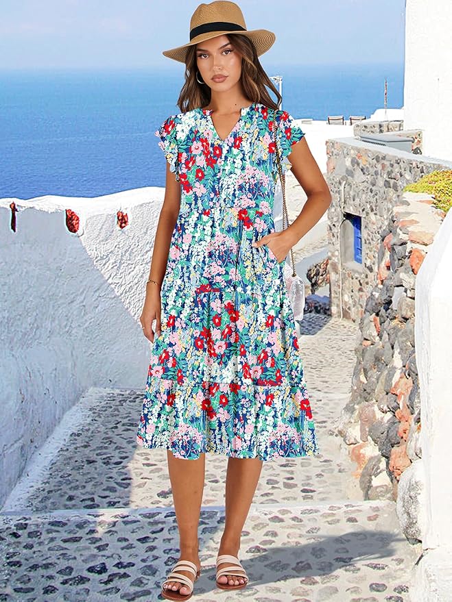 Pink Yellow Navy Floral