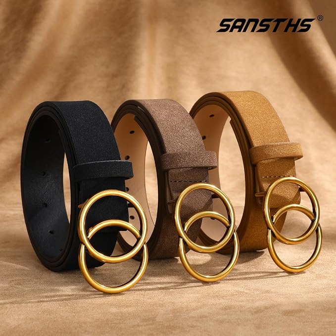 3 Pack-black+brown+beige(suede)