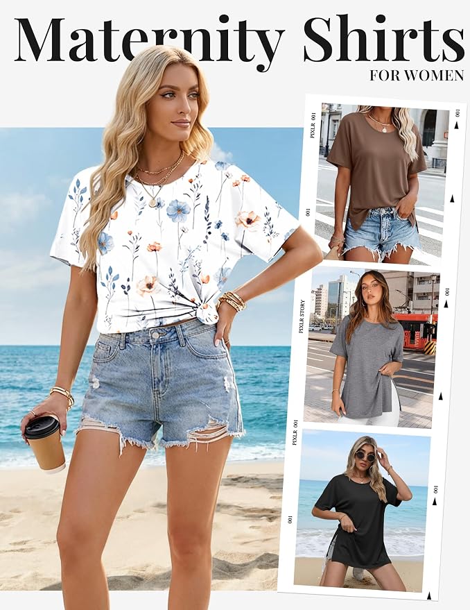 Black/Brown/Gray/White Floral